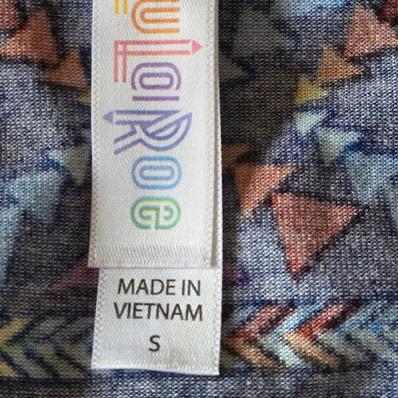 Size Small LULAROE Blue Multi print Long Pull Over - Picture 3 of 6